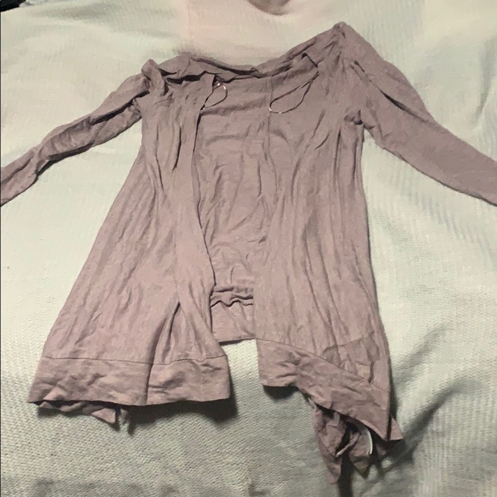 Purple/gray cardigan